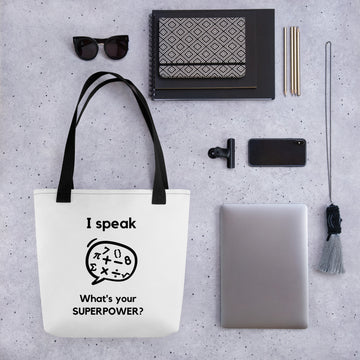 I speak Math / What is your Superpower ? Tote bag