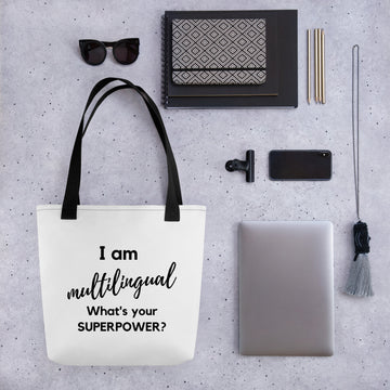 I am multilingual / What is your Superpower ? Tote bag