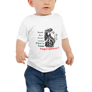 Raised by a Persian Lioness - Baby Jersey Short Sleeve Tee