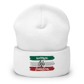 Cuffed Beanie - Woman Life Freedom