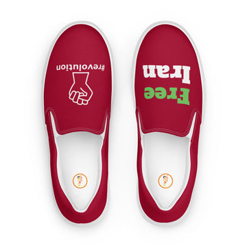 Free Iran - revolution - Men’s slip-on canvas shoes