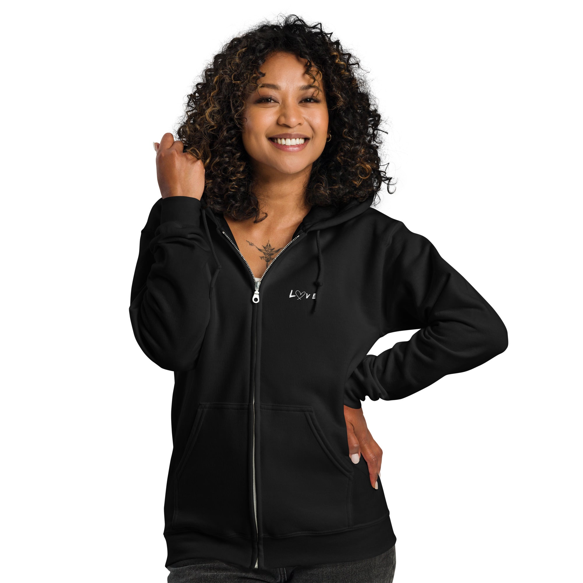 HUMAN :) KIND - Unisex heavy blend zip hoodie