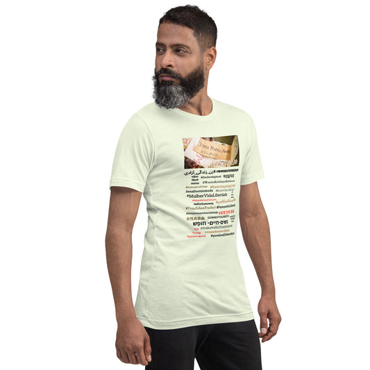 Mahsa Amini , #IranRevolution - WLF many languages Unisex t-shirt