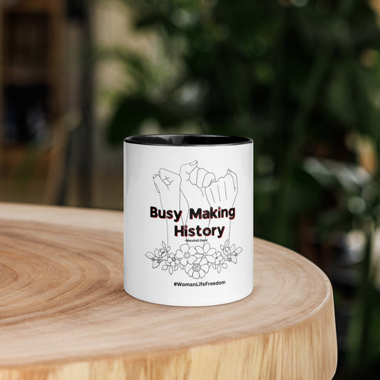 Busy Making History - Mug with Color Inside