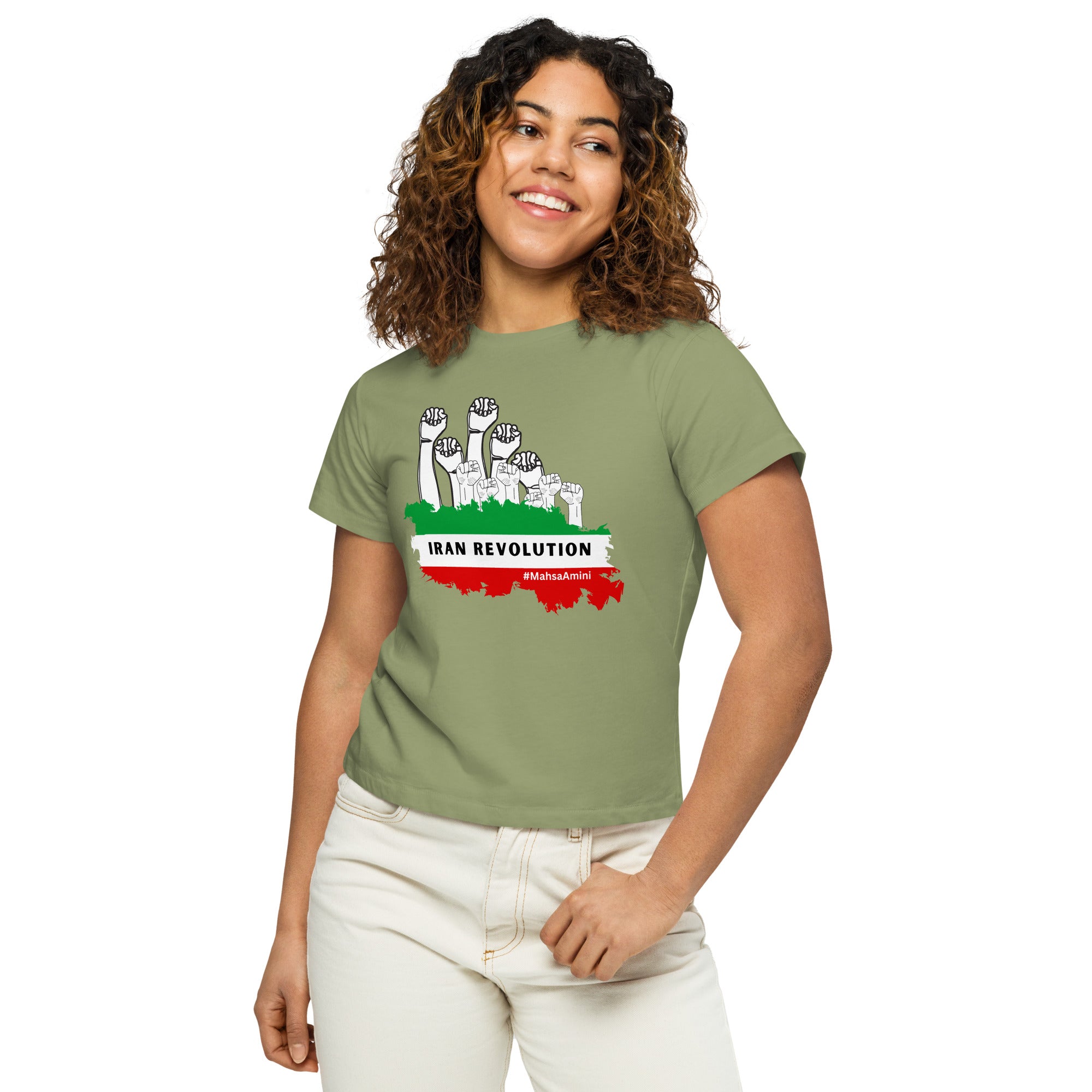 Iran revolution  - Women’s high-waisted t-shirt
