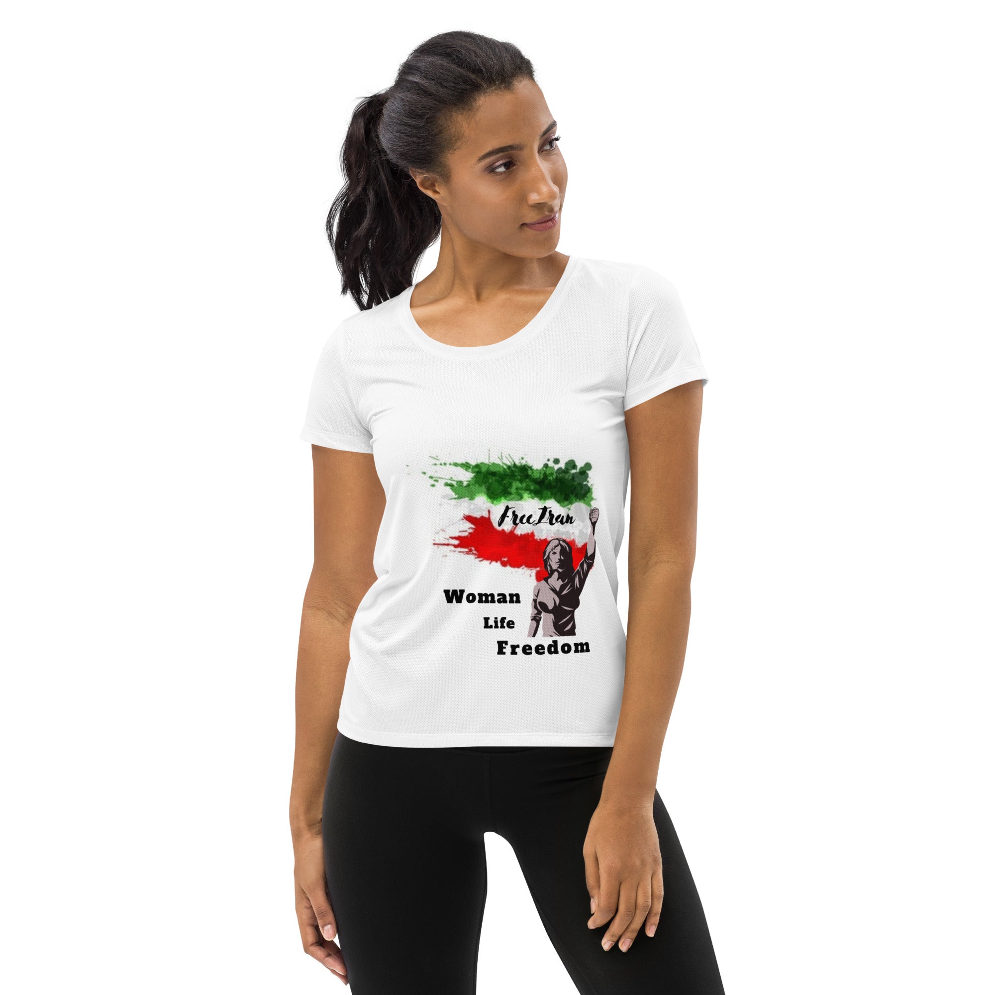 Women Life Freedom  Women's Athletic T-shirt