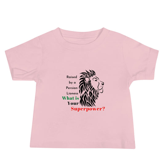 Raised by a Persian Lioness - Baby Jersey Short Sleeve Tee