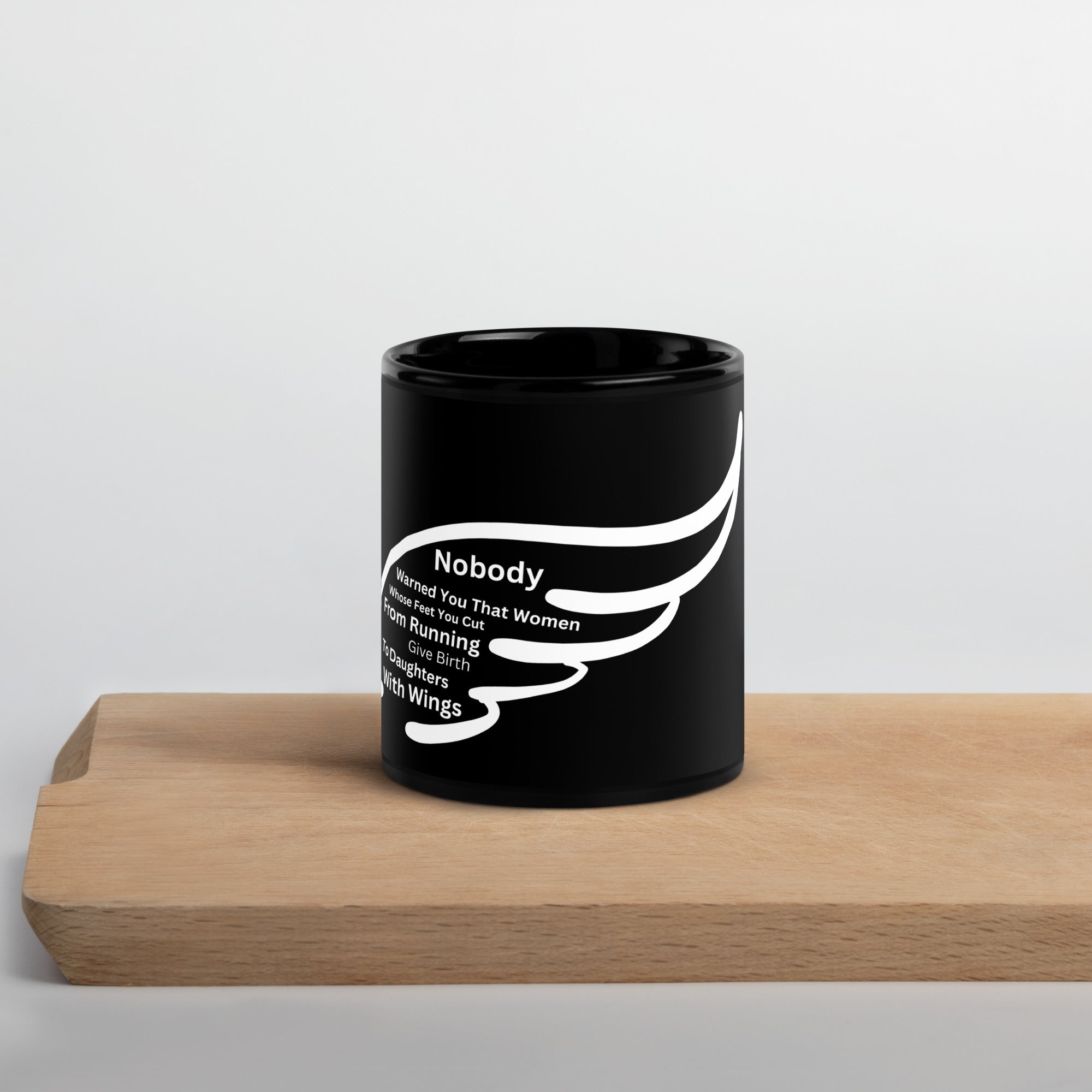 Daughter's With Wings - Black Glossy Mug