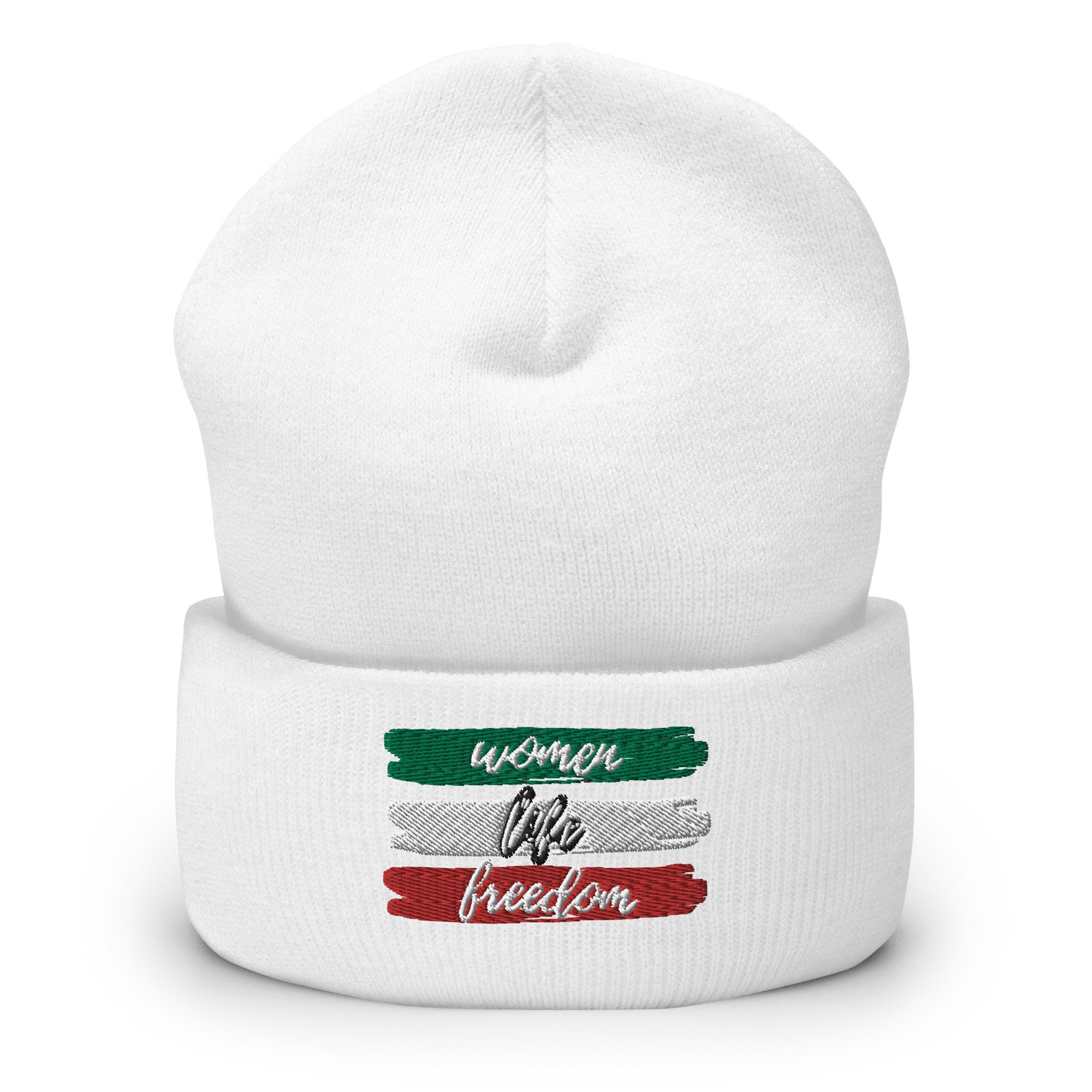 Cuffed Beanie - Woman Life Freedom