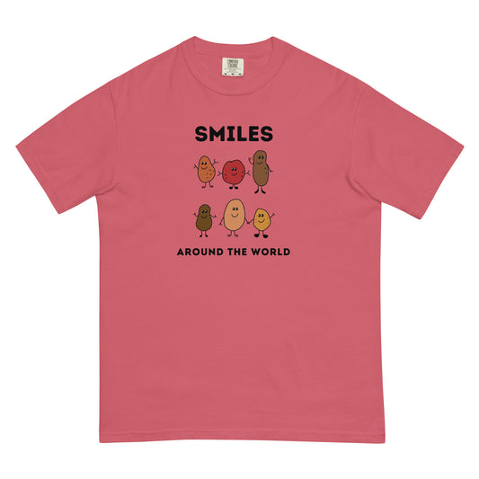 Smiles Around the World  - Men’s garment-dyed heavyweight t-shirt copy
