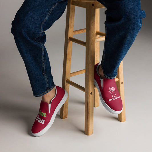 Free Iran - revolution - Men’s slip-on canvas shoes