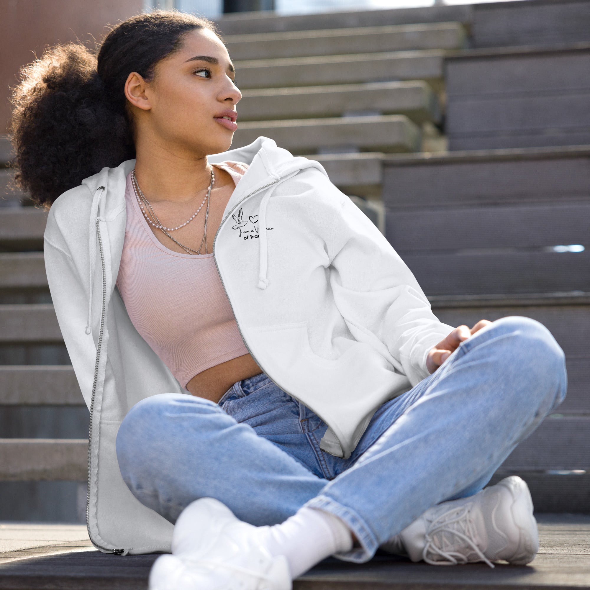 Raised by a Persian Lioness -What's your Superpower /Unisex fleece zip up hoodie