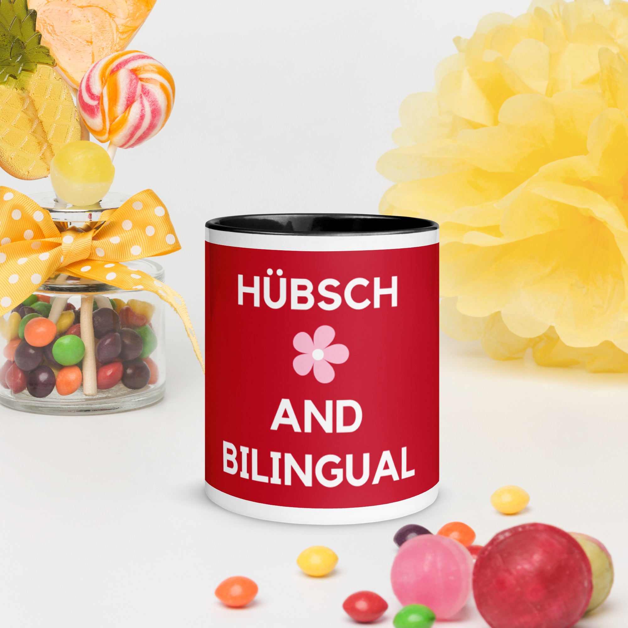 Pretty and Bilingual / German - Mug with Color Inside
