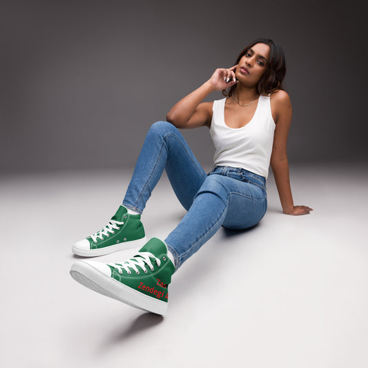 Free Iran - Women’s high top canvas shoes